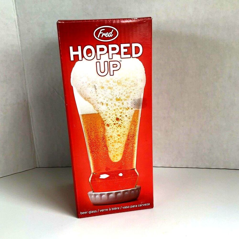 Novelty Hopped Up Beer Glass NEW